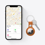AirTag on a keyring with Find My on iPhone