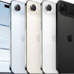 iPhone 17 Air lineup in all colors: space black, cloud white, light gold, and sky blue