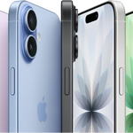 iPhone 17 lineup in all colors: black, lavender, mist blue, sage, and white