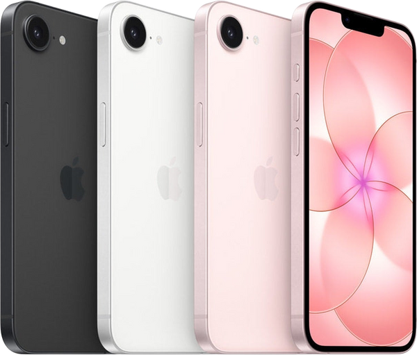 iPhone 17e lineup - Black, White, Soft Pink