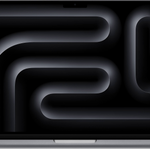 Apple MacBook Pro 14-inch in Space Grey, open, front view
